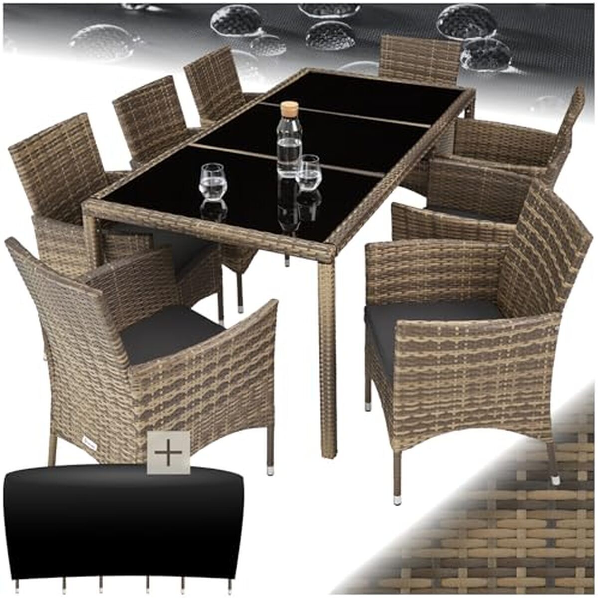 Test du salon de jardin TecTake® en poly rotin : confort et élégance