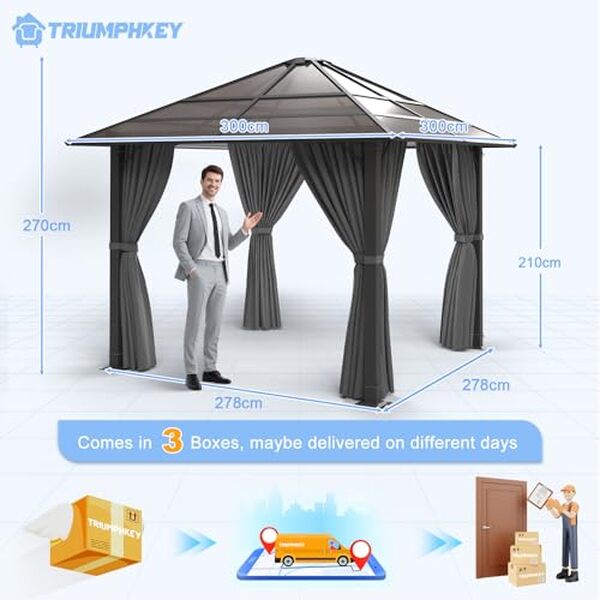 Découvrez notre test détaillé de la tonnelle Triumphkey 3x3 : qualité, design gris élégant et protection solaire efficace pour votre jardin.
