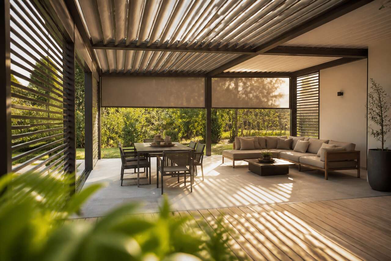 Jouer avec l&rsquo;ombre : stores, brise-soleil et toitures adapt&eacute;es