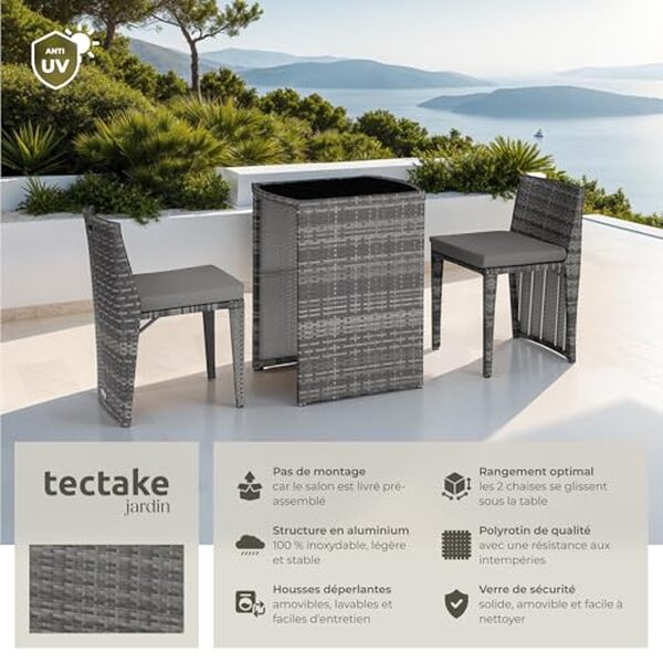 Découvrez notre test détaillé du salon de jardin TecTake en poly rotin. Qualité, design et durabilité pour votre balcon et terrasse : tous les avis. 