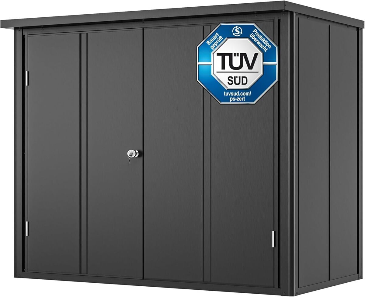 Test : armoire de jardin en métal GFP Primeyard anthracite
