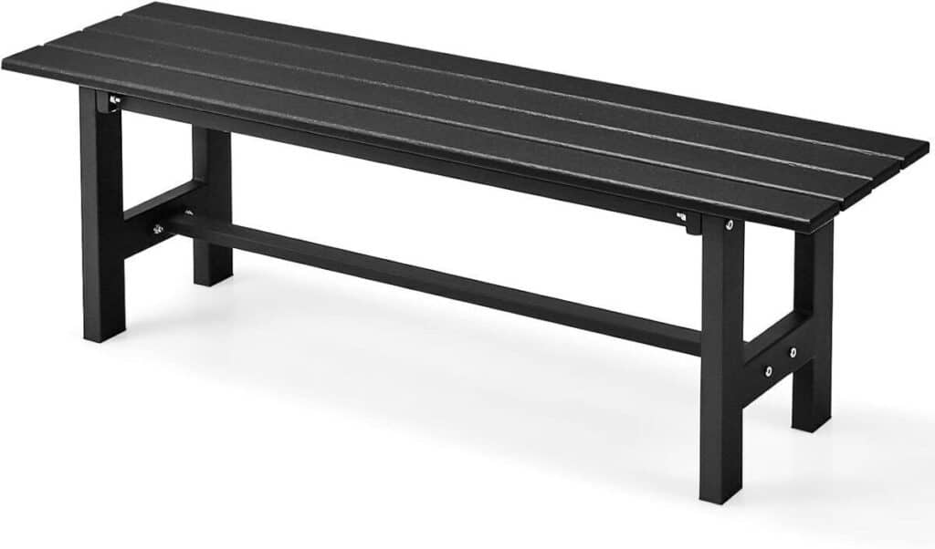 Test : banc de jardin sans dossier Costway, robuste et pratique
