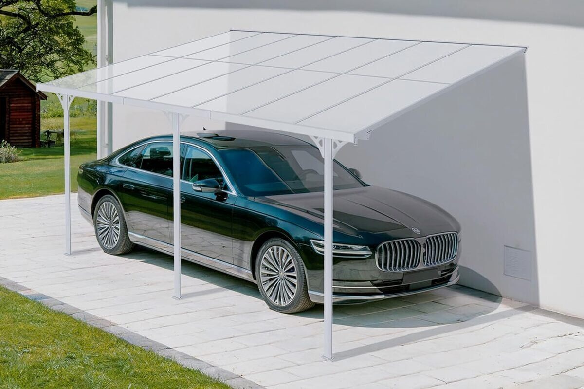 Test du carport KLEO Cazeboo en aluminium blanc