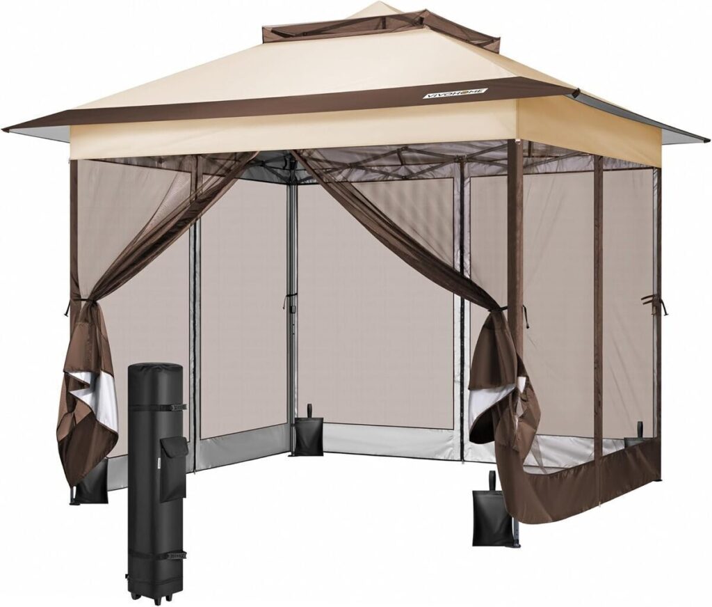 Test : tonnelle pliable Vivohome 3x3 m avec moustiquaire