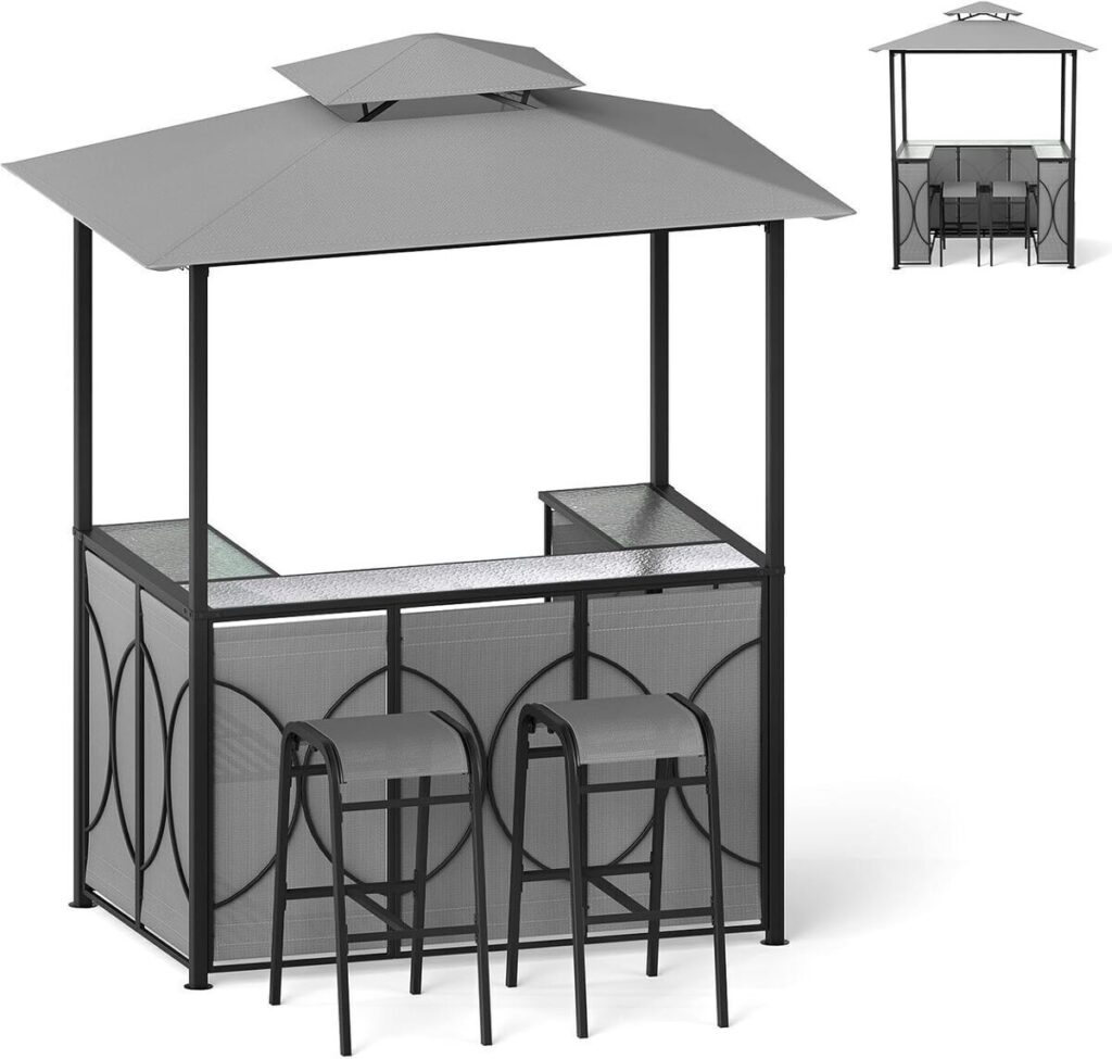 Test : tonnelle pour barbecue Goplus avec auvent latéral