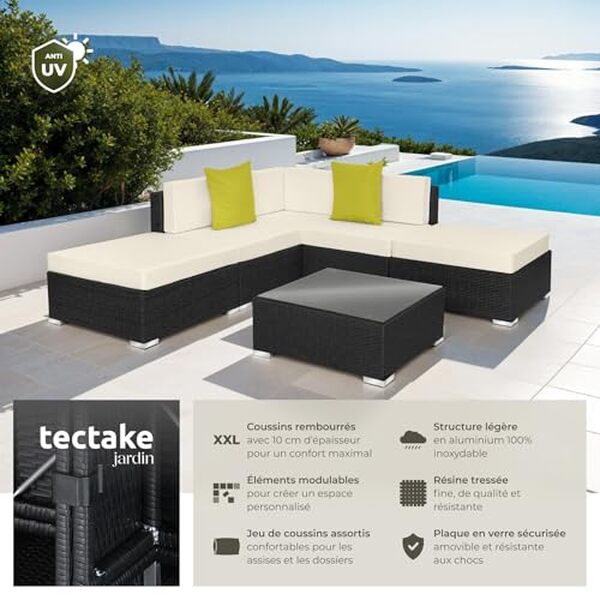 Découvrez notre test détaillé du salon de jardin XXL TecTake en poly rotin : qualité, confort et durabilité pour votre terrasse ou jardin.