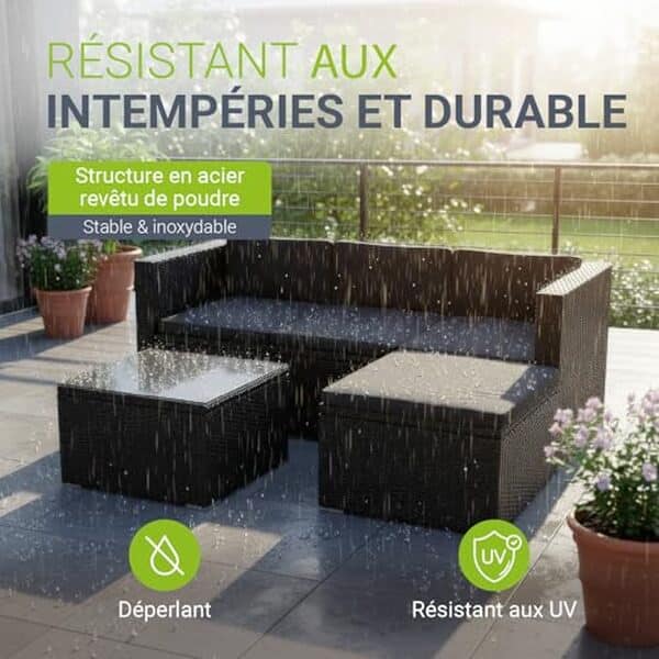 Découvrez notre test complet du salon de jardin Juskys Punta Cana M en polyrotin : design, durabilité et confort pour vos espaces extérieurs. 