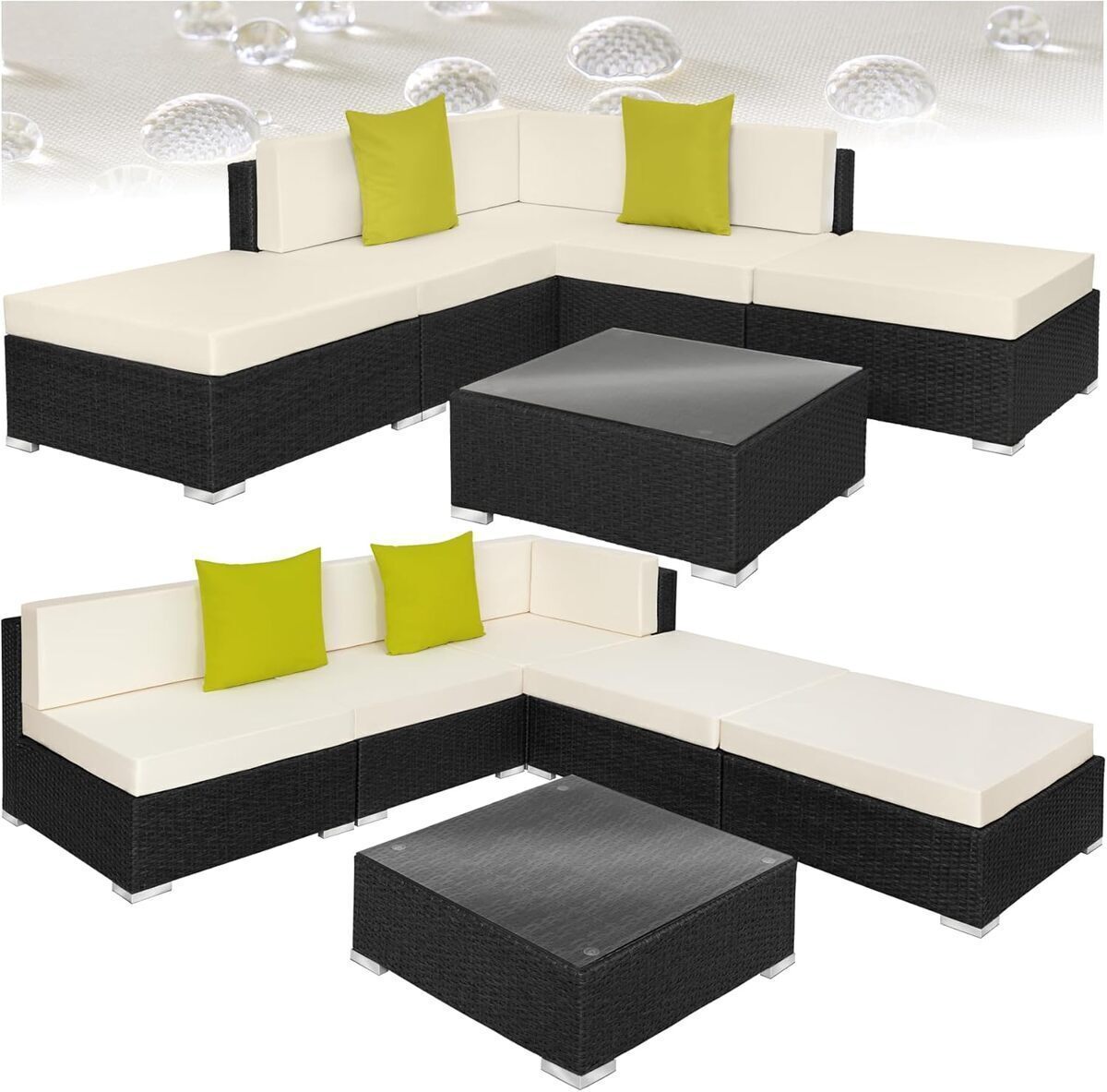 Test : salon de jardin XXL TecTake en poly rotin