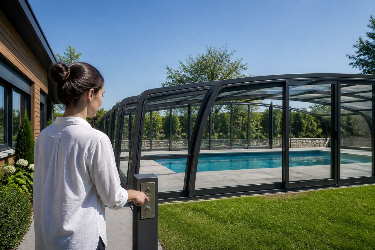 Comment manipuler un abri de piscine Gustave Rideau ?