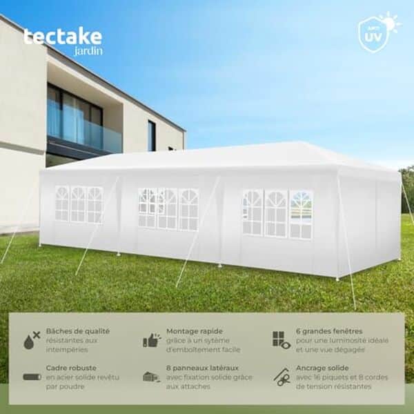 Découvrez notre test détaillé de la tonnelle tectake 9x3m : robustesse, modularité et qualité de construction pour votre jardin.