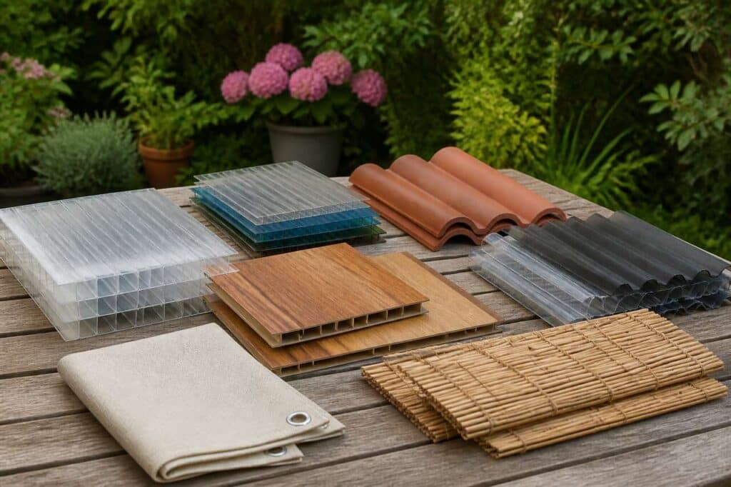 Matériaux de remplissage pour abri de terrasse : lesquels choisir ?