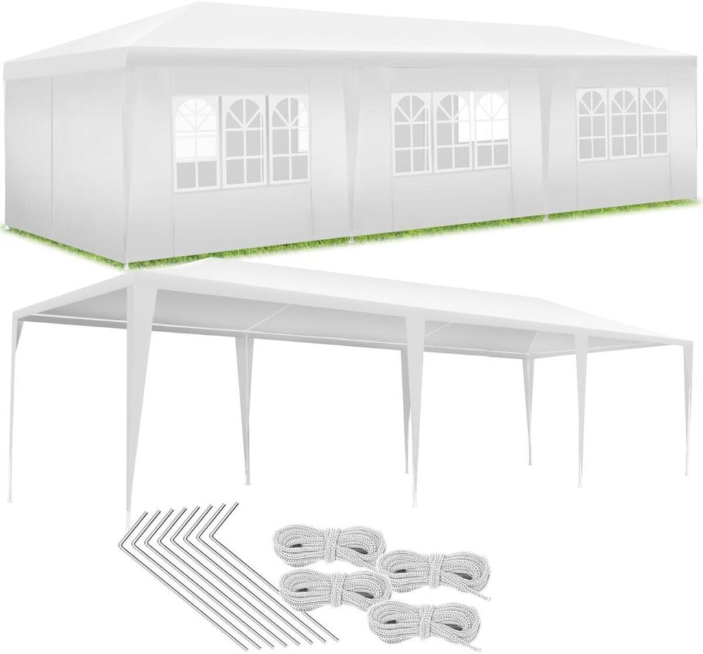 Test de la tonnelle tectake 9x3m : robuste et modulable