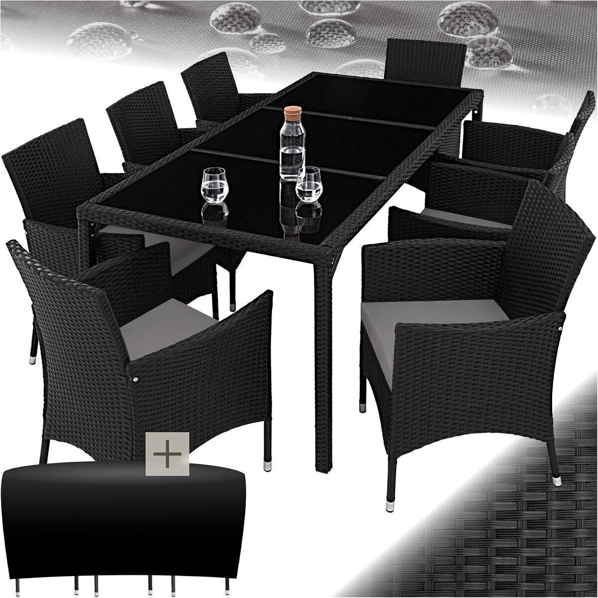 Test du salon de jardin TecTake® en polyrotin : 8 fauteuils confortables