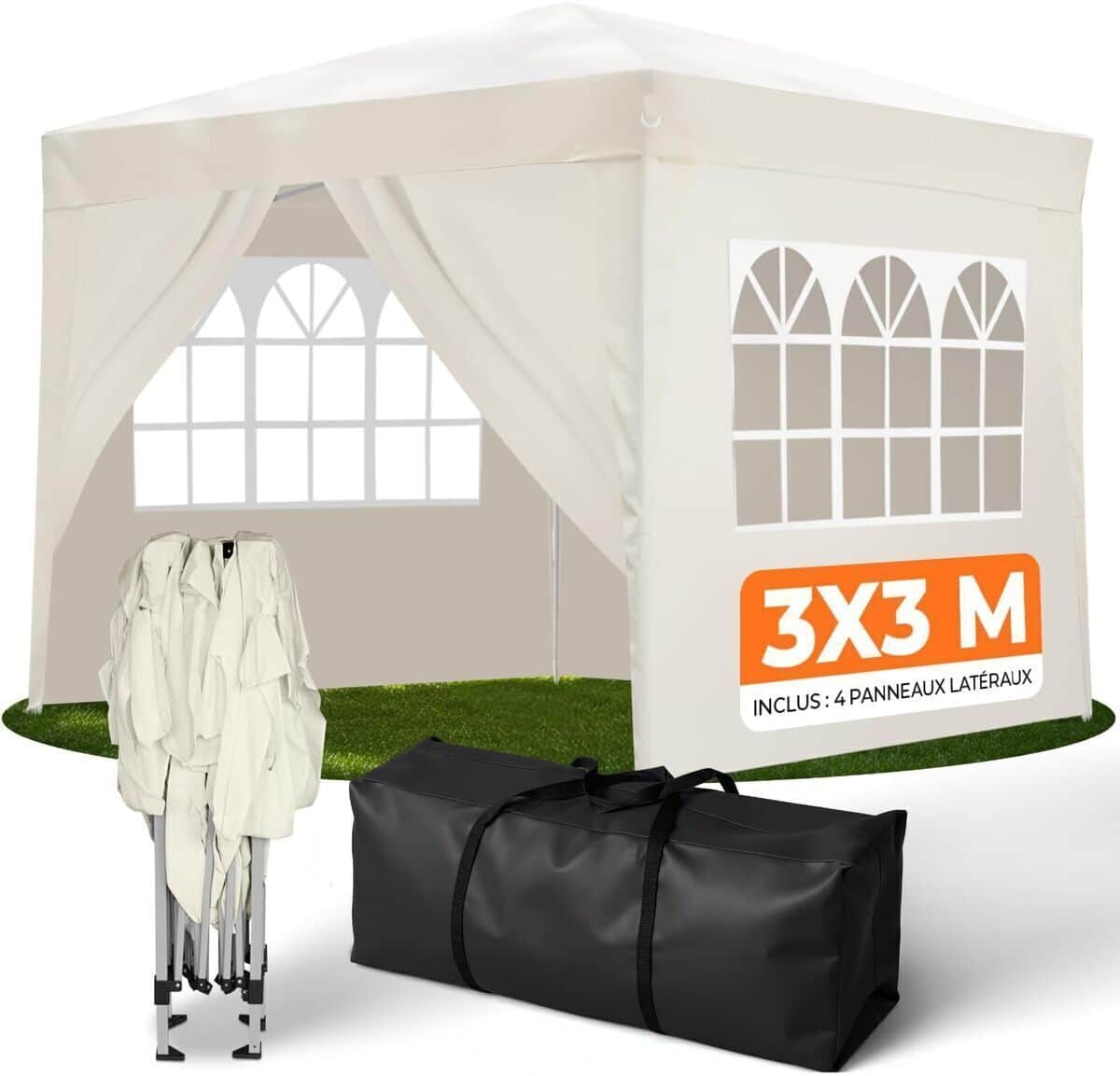 Test pavillon pliant Kronenburg 3x3m : étanche et anti-UV
